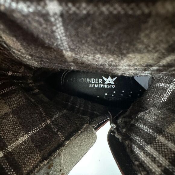 Allrounder by Mephisto Waterproof Hiking Boots Tall Leather Plaid Size 8 - Picture 12 of 12